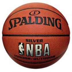 Баскетбольный мяч Spalding NBA Silver, с логотипом NBA